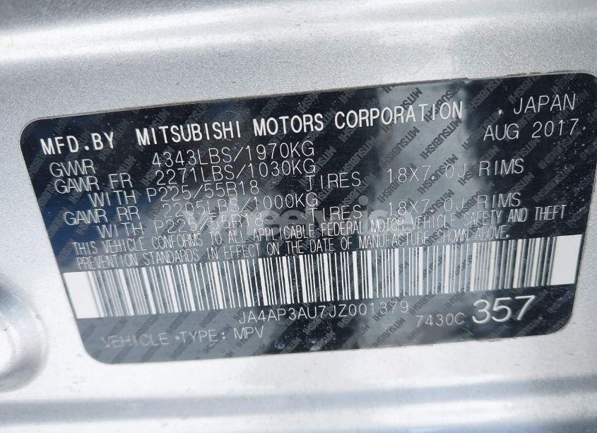 Photo 9 of 2018 Mitsubishi Outlander SPORT 2.0 ES (VIN JA4AP3AU7JZ001379)