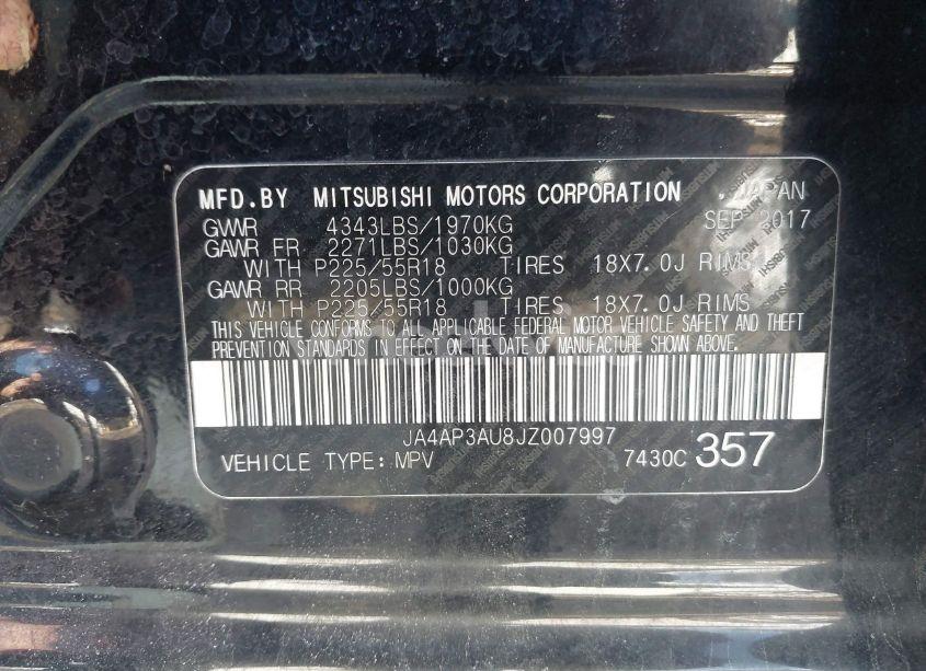 Photo 9 of 2018 Mitsubishi Outlander SPORT 2.0 ES (VIN JA4AP3AU8JZ007997)