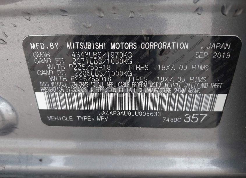 Photo 9 of 2020 Mitsubishi Outlander SPORT 2.0 ES (VIN JA4AP3AU9LU006633)