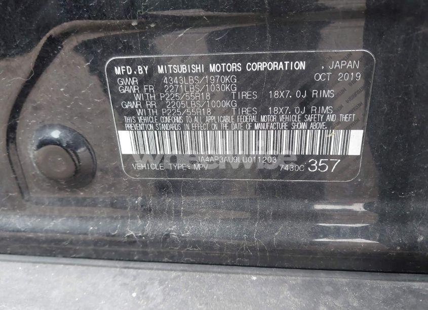 Photo 9 of 2020 Mitsubishi Outlander SPORT 2.0 BE/2.0 ES/2.0 SP (VIN JA4AP3AU9LU011203)