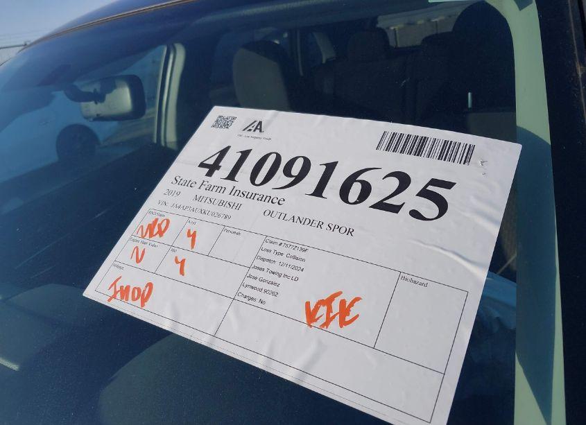 Photo 17 of 2019 Mitsubishi Outlander SPORT 2.0 ES (VIN JA4AP3AUXKU026789)