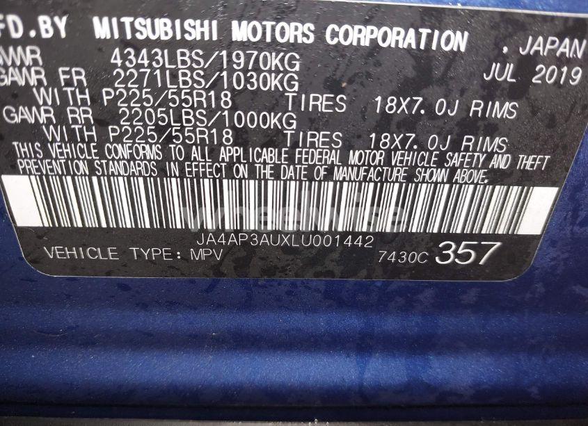 Photo 9 of 2020 Mitsubishi Outlander SPORT 2.0 ES (VIN JA4AP3AUXLU001442)