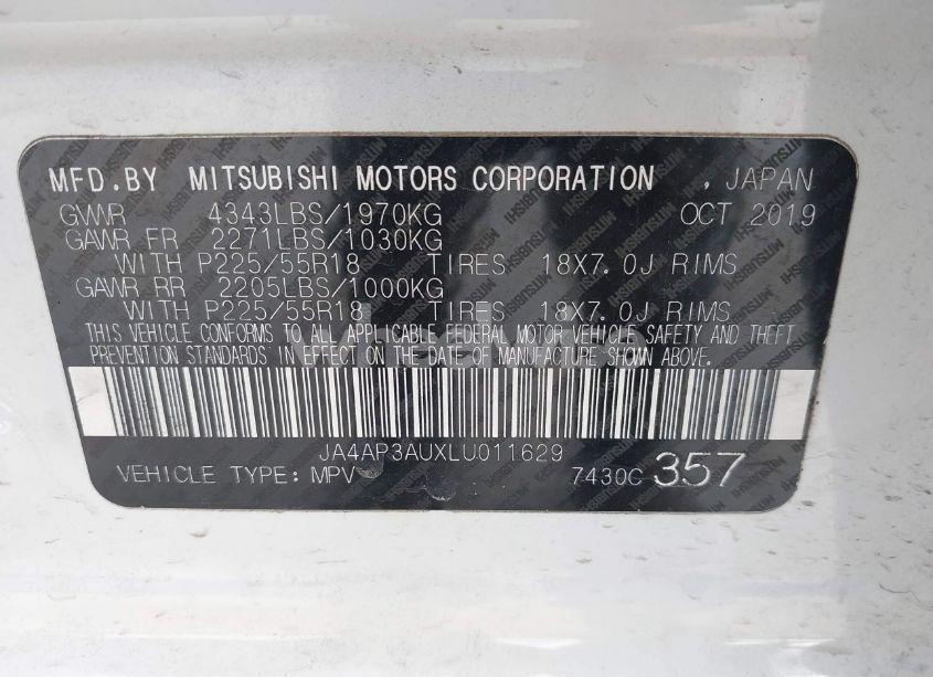 Photo 9 of 2020 Mitsubishi Outlander SPORT 2.0 ES (VIN JA4AP3AUXLU011629)