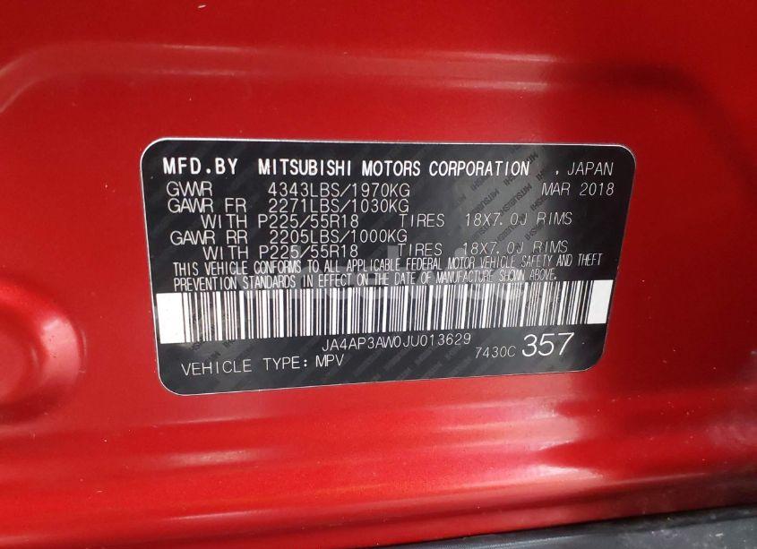 Photo 9 of 2018 Mitsubishi Outlander SPORT 2.4 SE (VIN JA4AP3AW0JU013629)