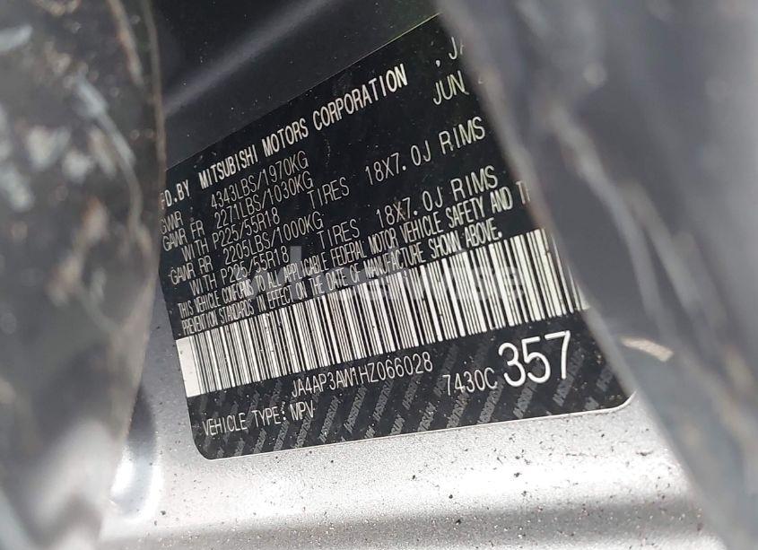 Photo 9 of 2017 Mitsubishi Outlander SPORT 2.4 SE (VIN JA4AP3AW1HZ066028)