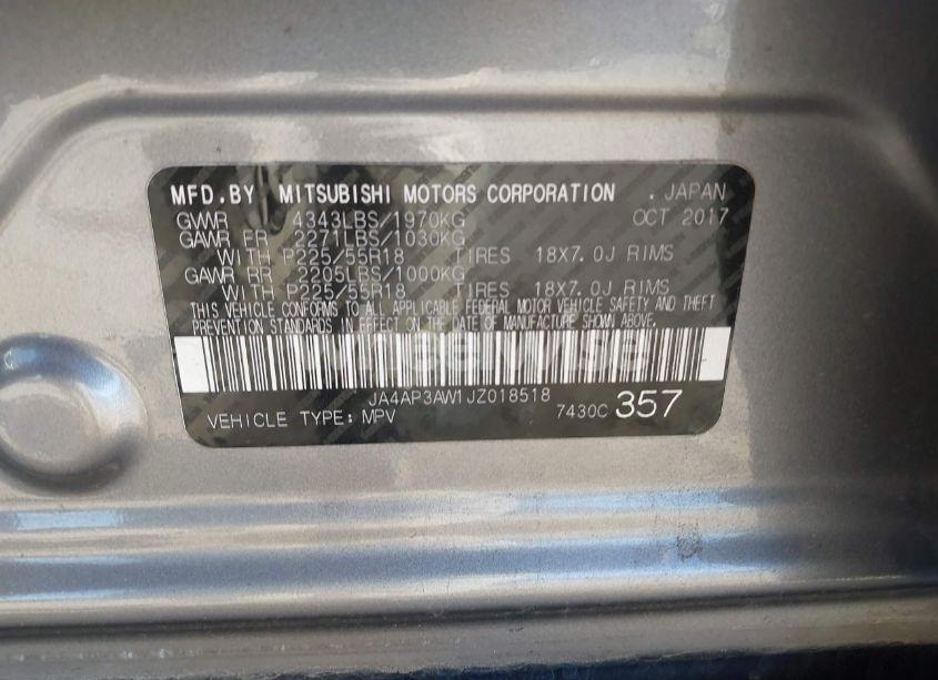 Photo 9 of 2018 Mitsubishi Outlander SPORT 2.4 SE (VIN JA4AP3AW1JZ018518)