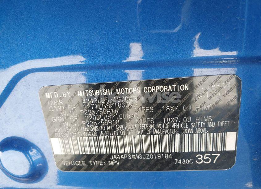 Photo 9 of 2018 Mitsubishi Outlander SPORT 2.4 SE (VIN JA4AP3AW3JZ019184)