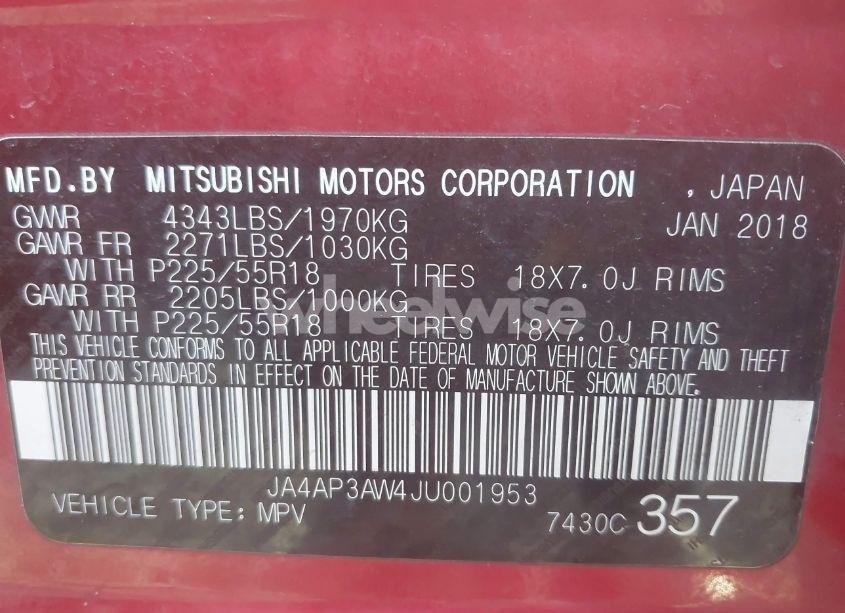 Photo 9 of 2018 Mitsubishi Outlander SPORT 2.4 SE (VIN JA4AP3AW4JU001953)