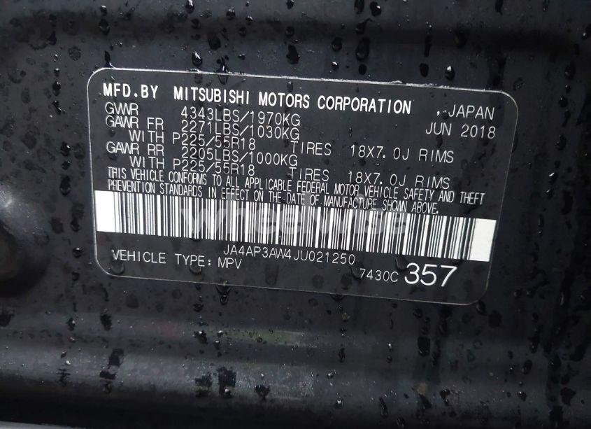 Photo 9 of 2018 Mitsubishi Outlander SPORT 2.4 SE (VIN JA4AP3AW4JU021250)
