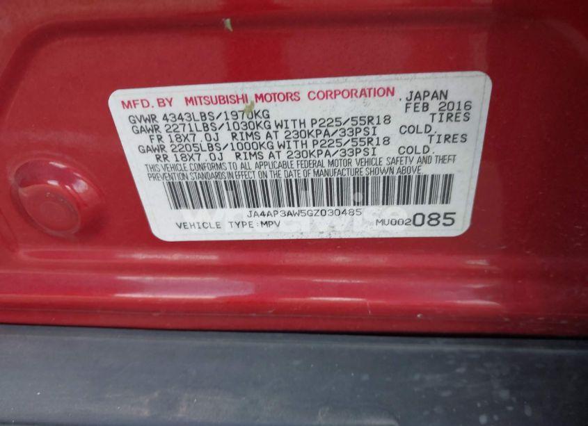 Photo 9 of 2016 Mitsubishi Outlander SPORT 2.4 ES (VIN JA4AP3AW5GZ030485)