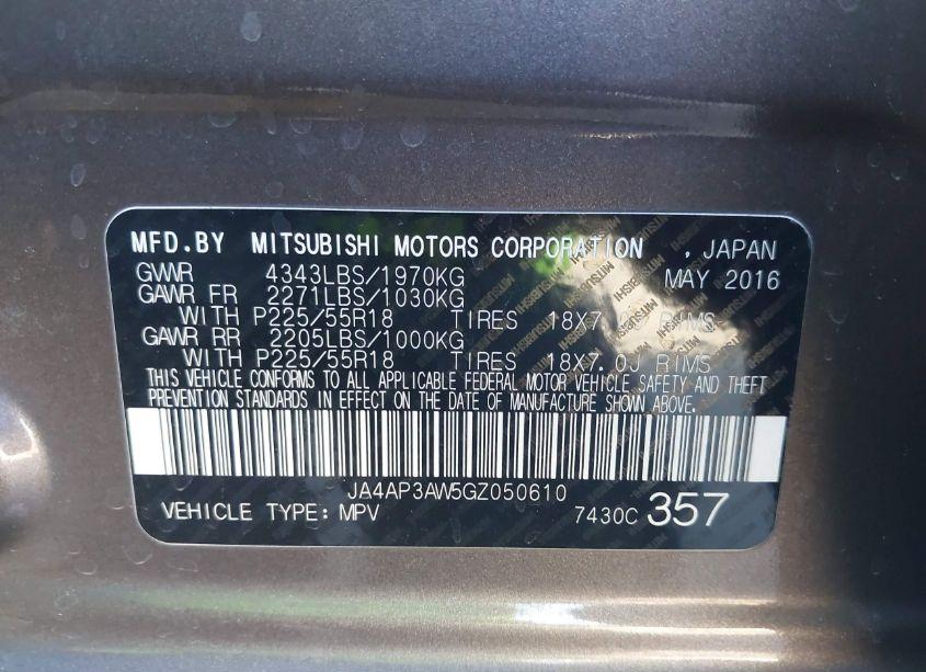 Photo 9 of 2016 Mitsubishi Outlander SPORT 2.4 ES/2.4 SE (VIN JA4AP3AW5GZ050610)