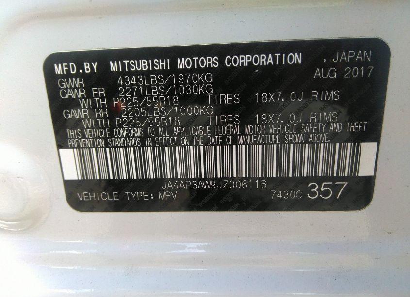 Photo 9 of 2018 Mitsubishi Outlander SPORT 2.4 SE (VIN JA4AP3AW9JZ006116)