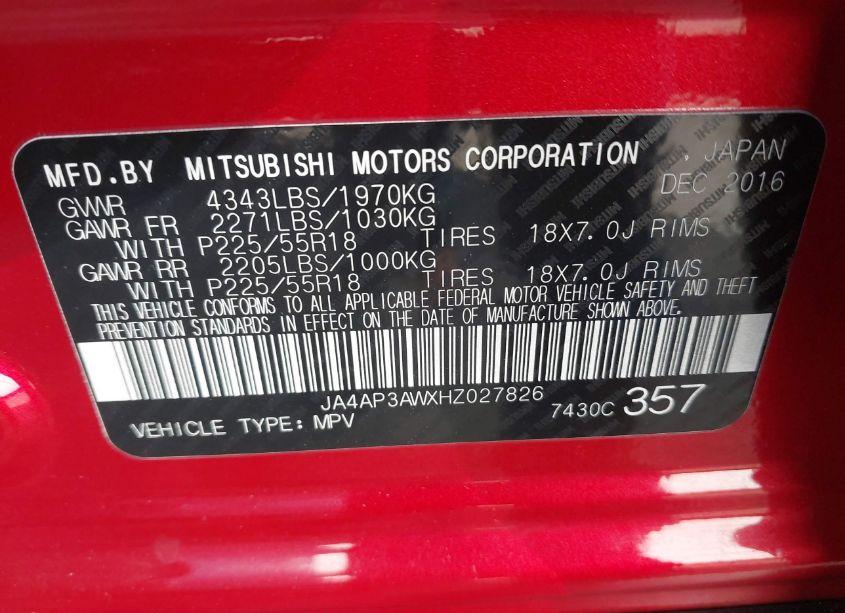 Photo 9 of 2017 Mitsubishi Outlander SPORT 2.4 SE (VIN JA4AP3AWXHZ027826)