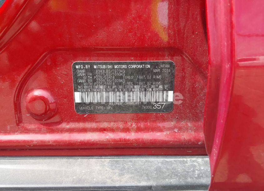 Photo 9 of 2019 Mitsubishi Outlander SPORT 2.0 SE (VIN JA4AP4AU1KU026637)