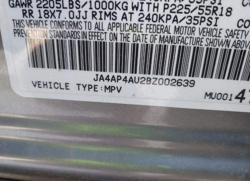 Photo 9 of 2011 Mitsubishi Outlander SPORT SE (VIN JA4AP4AU2BZ002639)