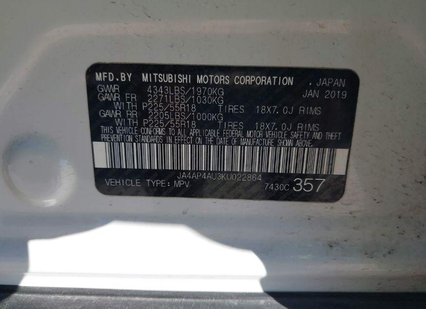 Photo 9 of 2019 Mitsubishi Outlander SPORT 2.0 SE (VIN JA4AP4AU3KU022864)