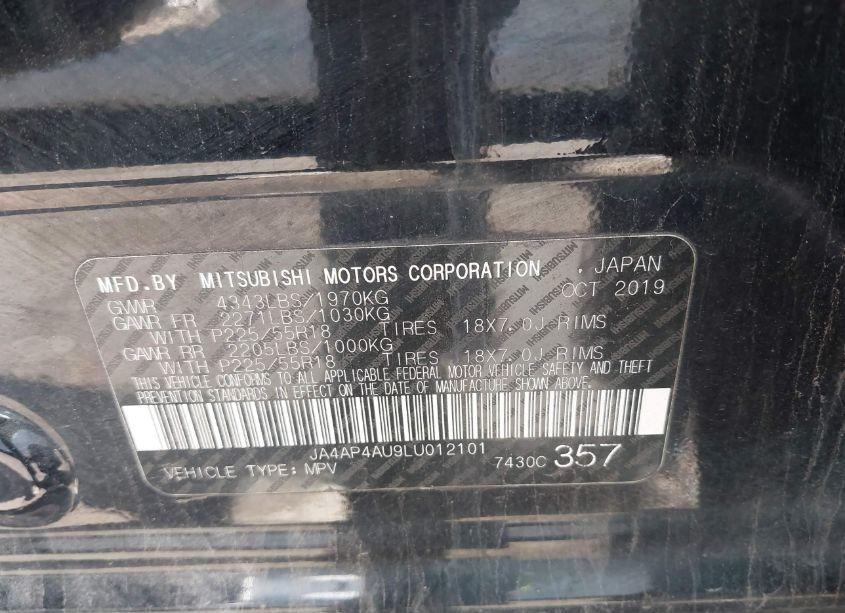 Photo 9 of 2020 Mitsubishi Outlander SPORT 2.0 SE (VIN JA4AP4AU9LU012101)