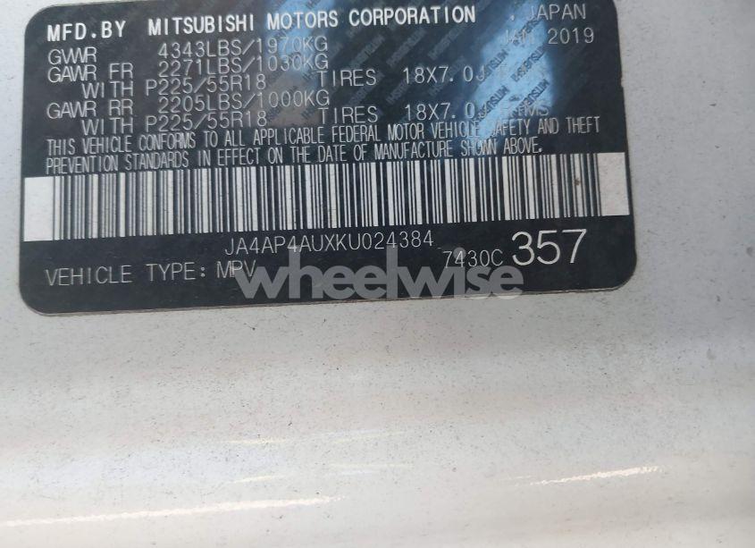 Photo 9 of 2019 Mitsubishi Outlander SPORT 2.0 SE (VIN JA4AP4AUXKU024384)