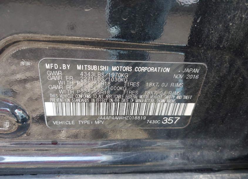 Photo 9 of 2017 Mitsubishi Outlander SPORT 2.4 SEL (VIN JA4AP4AW4HZ018819)