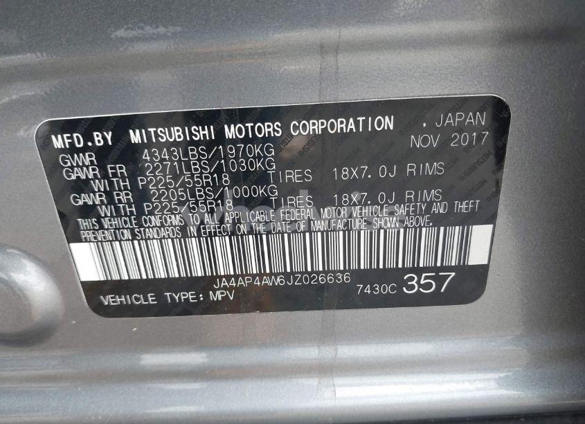 Photo 9 of 2018 Mitsubishi Outlander SPORT 2.4 SEL (VIN JA4AP4AW6JZ026636)
