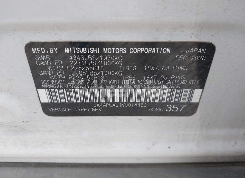 Photo 9 of 2021 Mitsubishi Outlander SPORT 2.0 BE 2WD/2.0 ES 2WD/2.0 LE 2WD/2.0 S 2WD (VIN JA4APUAU4MU014453)