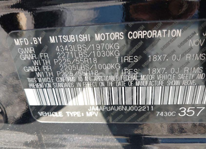 Photo 9 of 2022 Mitsubishi Outlander SPORT 2.0 BE 2WD/2.0 ES 2WD/2.0 LE 2WD/2.0 S 2WD (VIN JA4APUAU6NU002211)