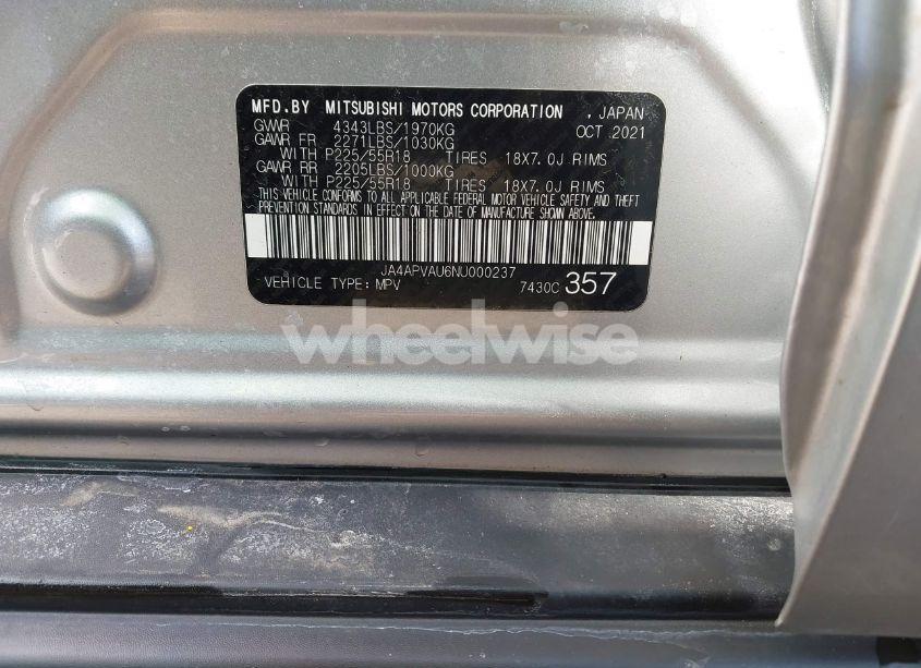 Photo 9 of 2022 Mitsubishi Outlander SPORT 2.0 SE 2WD/2.0 SE SPECIAL EDITION 2WD (VIN JA4APVAU6NU000237)