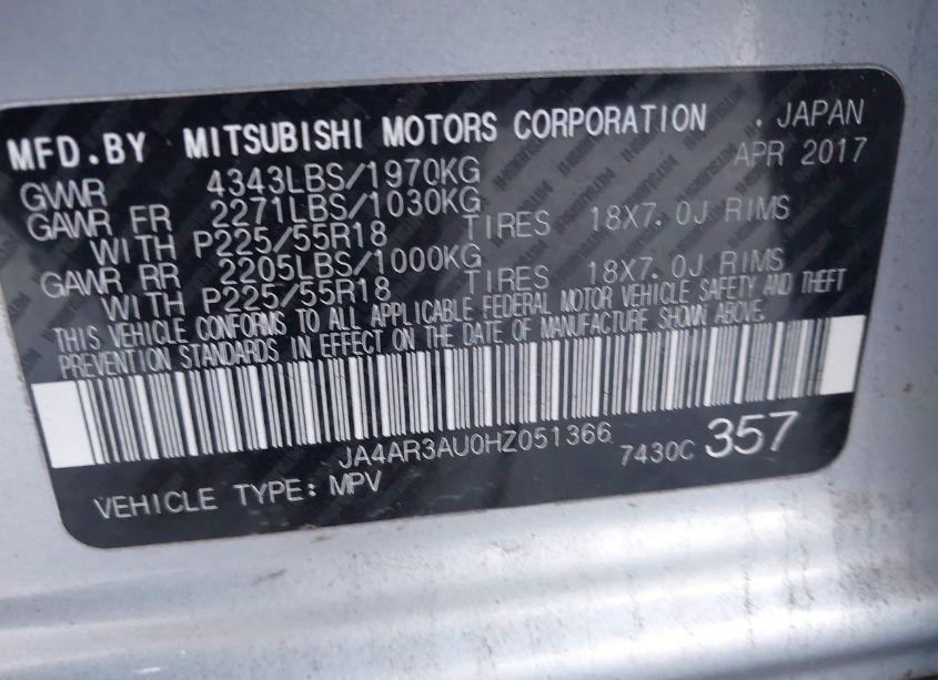 Photo 9 of 2017 Mitsubishi Outlander SPORT 2.0 ES (VIN JA4AR3AU0HZ051366)