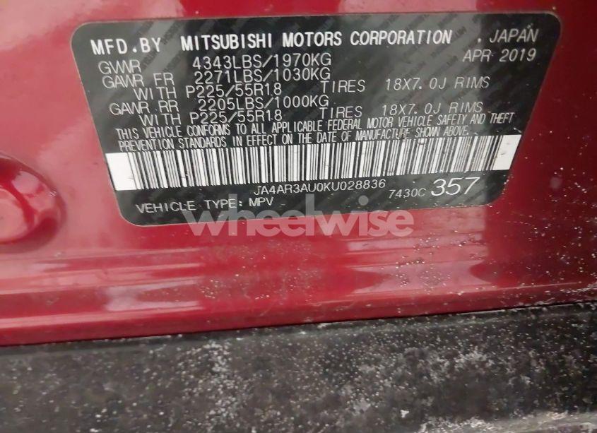 Photo 9 of 2019 Mitsubishi Outlander SPORT 2.0 ES (VIN JA4AR3AU0KU028836)