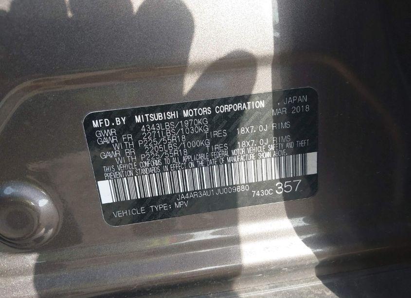 Photo 9 of 2018 Mitsubishi Outlander SPORT 2.0 LE (VIN JA4AR3AU1JU009680)