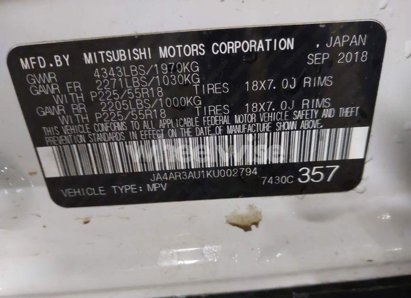 Photo 9 of 2019 Mitsubishi Outlander SPORT 2.0 ES/2.0 LE/2.0 SE/2.0 SP (VIN JA4AR3AU1KU002794)