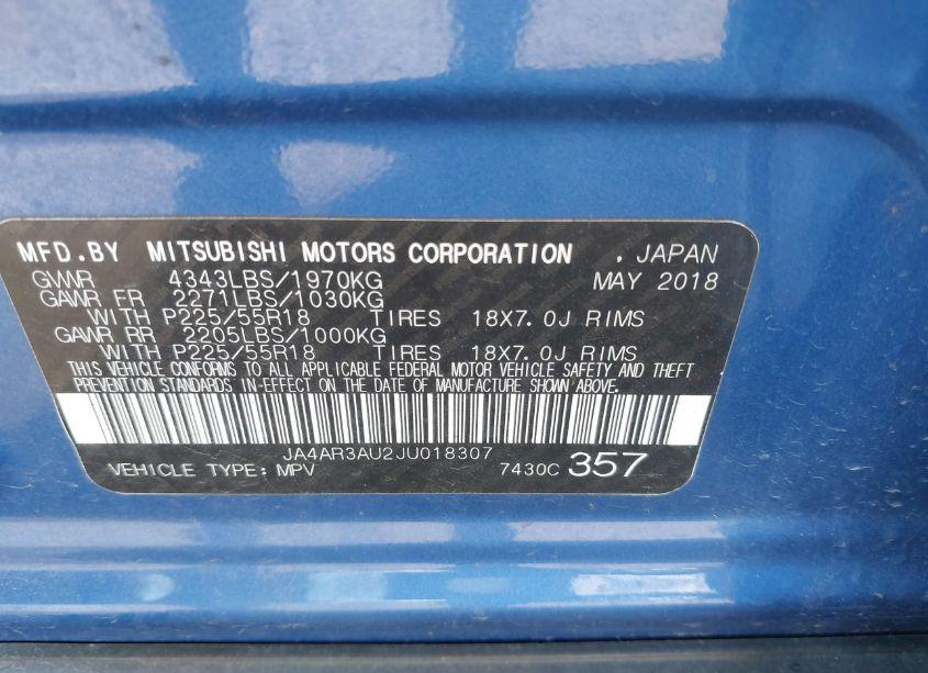 Photo 9 of 2018 Mitsubishi Outlander SPORT 2.0 ES/2.0 LE (VIN JA4AR3AU2JU018307)