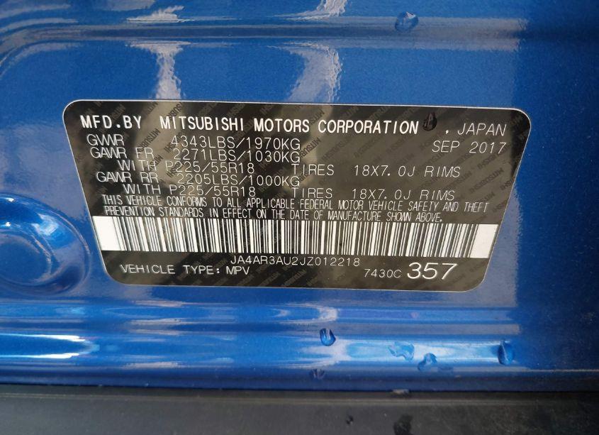 Photo 9 of 2018 Mitsubishi Outlander SPORT 2.0 ES (VIN JA4AR3AU2JZ012218)