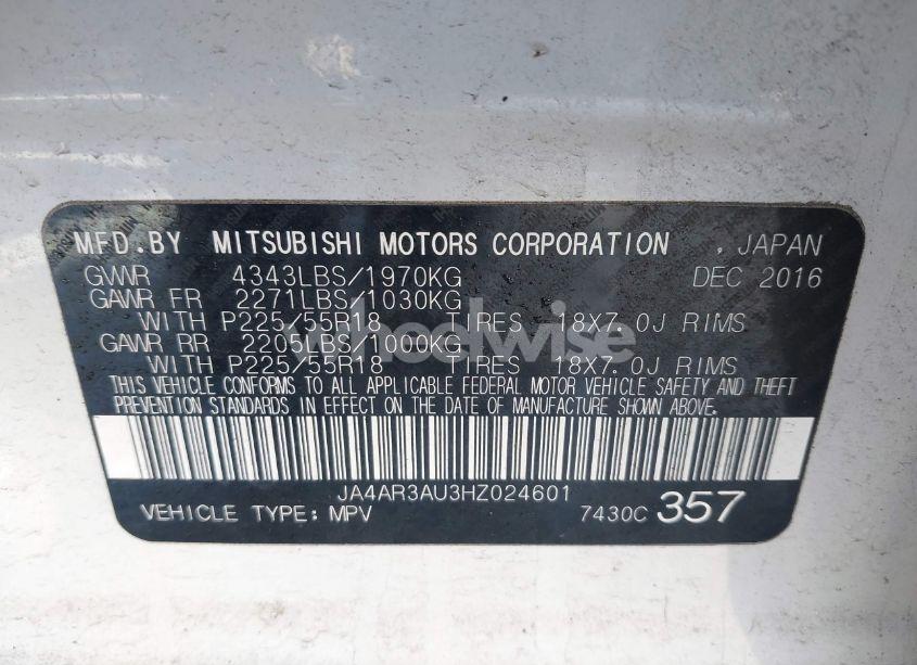 Photo 9 of 2017 Mitsubishi Outlander SPORT 2.0 ES (VIN JA4AR3AU3HZ024601)