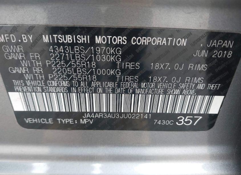 Photo 9 of 2018 Mitsubishi Outlander SPORT 2.0 ES/2.0 LE (VIN JA4AR3AU3JU022141)