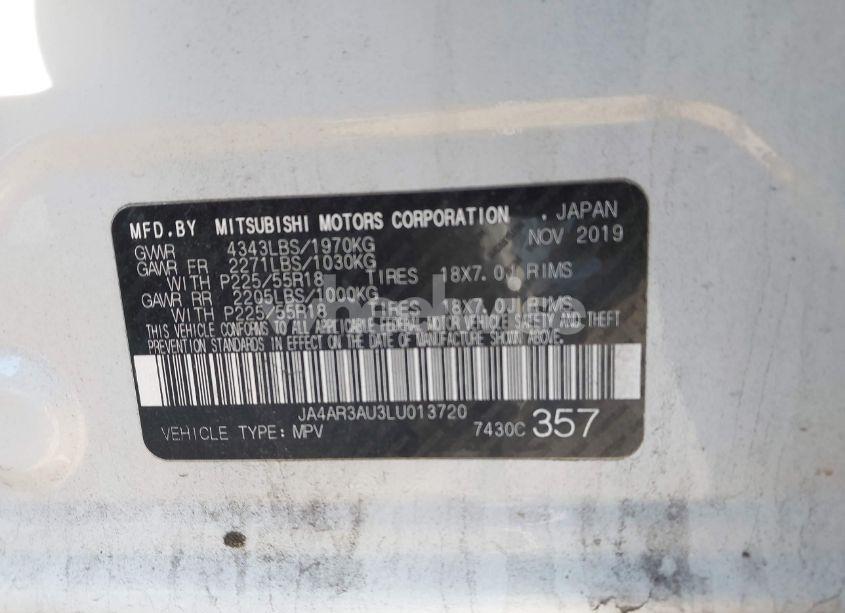 Photo 9 of 2020 Mitsubishi Outlander SPORT 2.0 ES AWC (VIN JA4AR3AU3LU013720)