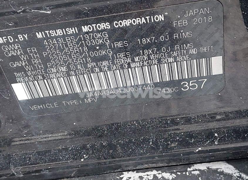 Photo 9 of 2018 Mitsubishi Outlander SPORT 2.0 LE (VIN JA4AR3AU4JU007440)
