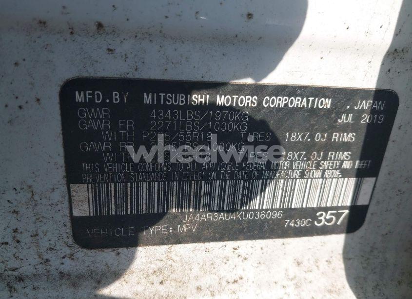 Photo 9 of 2019 Mitsubishi Outlander SPORT 2.0 ES (VIN JA4AR3AU4KU036096)