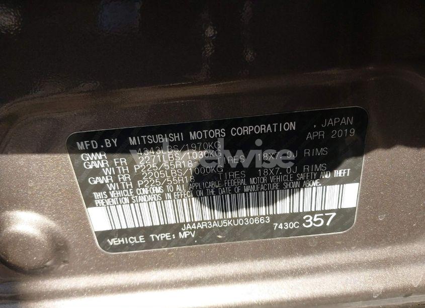 Photo 9 of 2019 Mitsubishi Outlander SPORT 2.0 LE (VIN JA4AR3AU5KU030663)