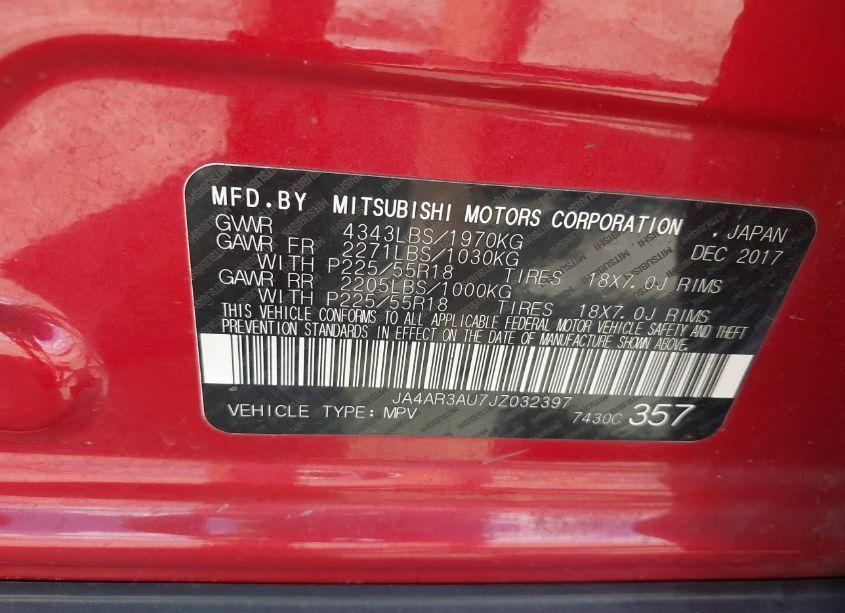 Photo 9 of 2018 Mitsubishi Outlander SPORT 2.0 ES (VIN JA4AR3AU7JZ032397)