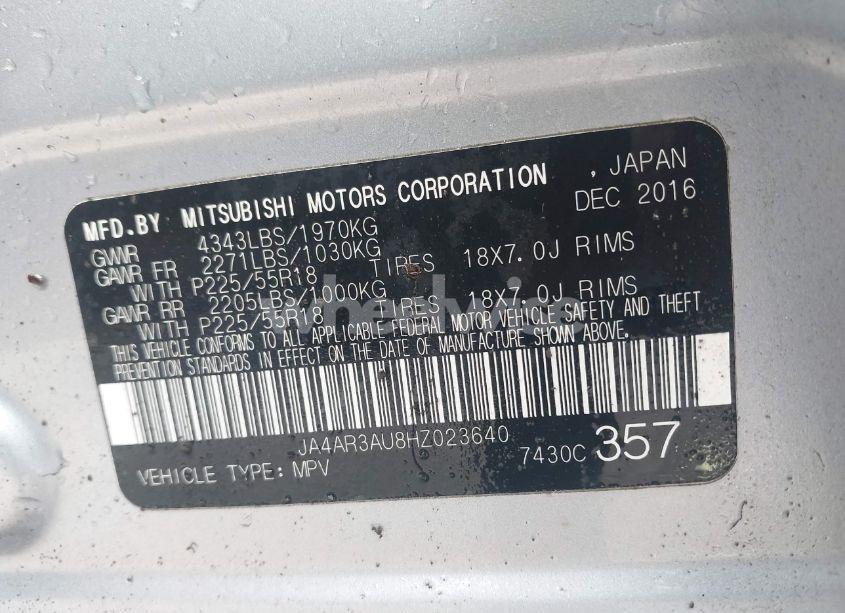 Photo 9 of 2017 Mitsubishi Outlander SPORT 2.0 ES (VIN JA4AR3AU8HZ023640)