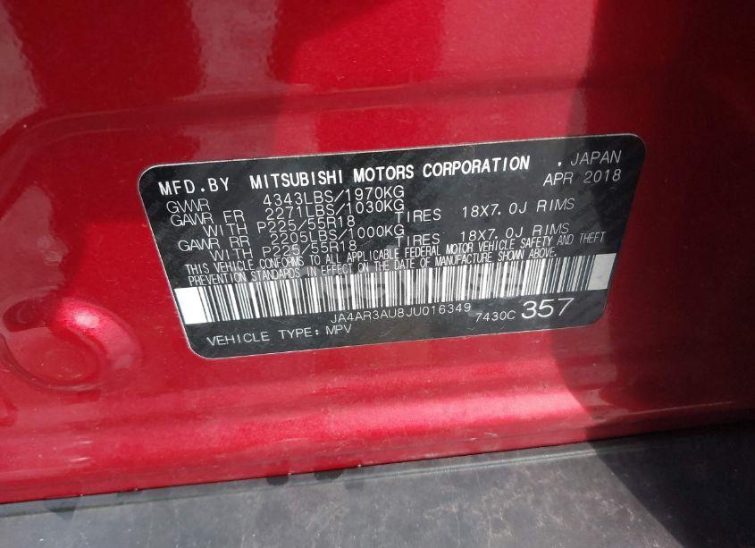 Photo 9 of 2018 Mitsubishi Outlander SPORT 2.0 ES (VIN JA4AR3AU8JU016349)