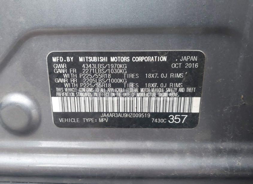 Photo 9 of 2017 Mitsubishi Outlander SPORT 2.0 ES (VIN JA4AR3AU9HZ009519)