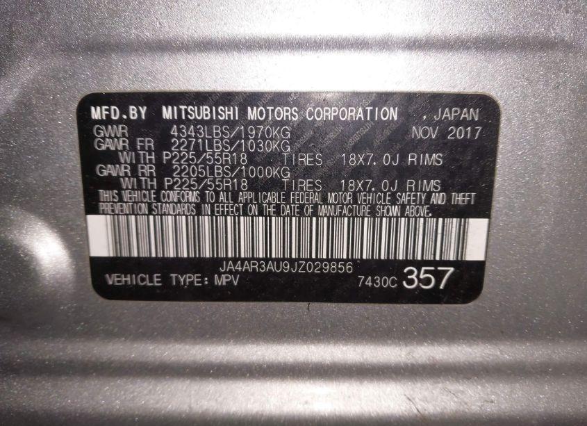 Photo 9 of 2018 Mitsubishi Outlander SPORT 2.0 ES (VIN JA4AR3AU9JZ029856)