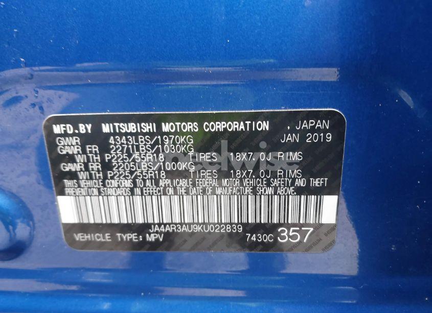 Photo 9 of 2019 Mitsubishi Outlander SPORT 2.0 ES/2.0 LE/2.0 SE/2.0 SP (VIN JA4AR3AU9KU022839)