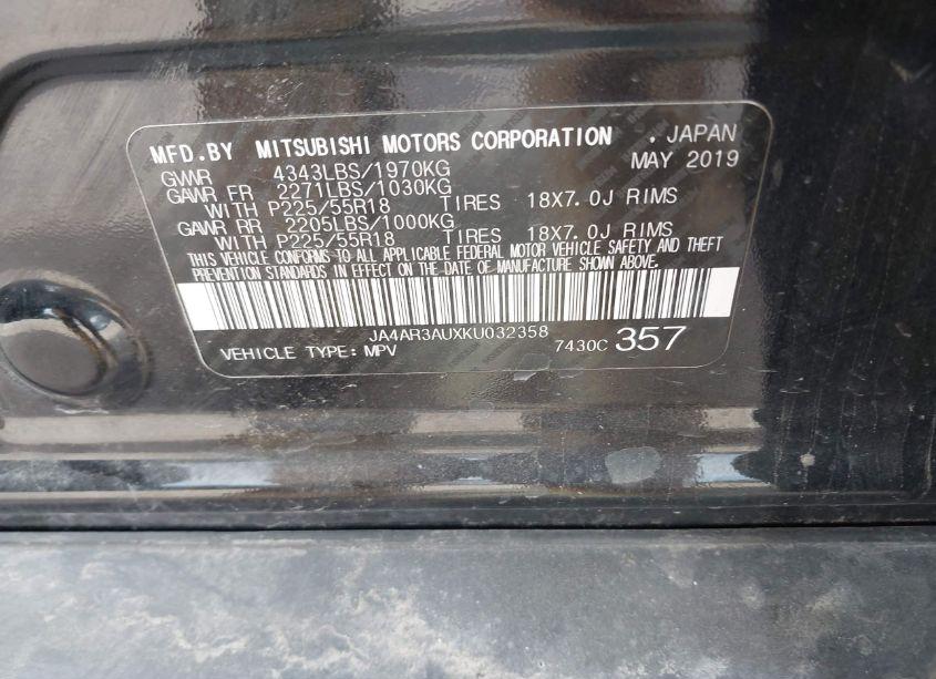 Photo 9 of 2019 Mitsubishi Outlander SPORT 2.0 ES/2.0 LE/2.0 SE/2.0 SP (VIN JA4AR3AUXKU032358)