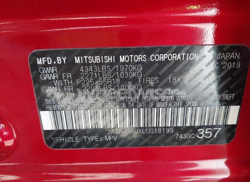 Photo 9 of 2020 Mitsubishi Outlander SPORT 2.0 BE AWC (VIN JA4AR3AUXLU018199)