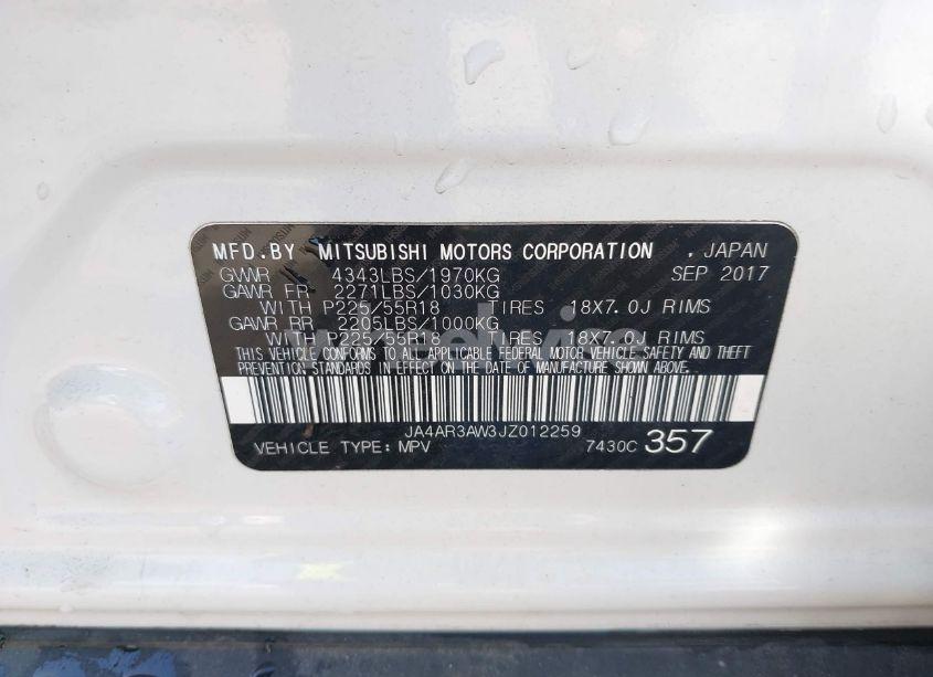 Photo 9 of 2018 Mitsubishi Outlander SPORT 2.4 SE (VIN JA4AR3AW3JZ012259)