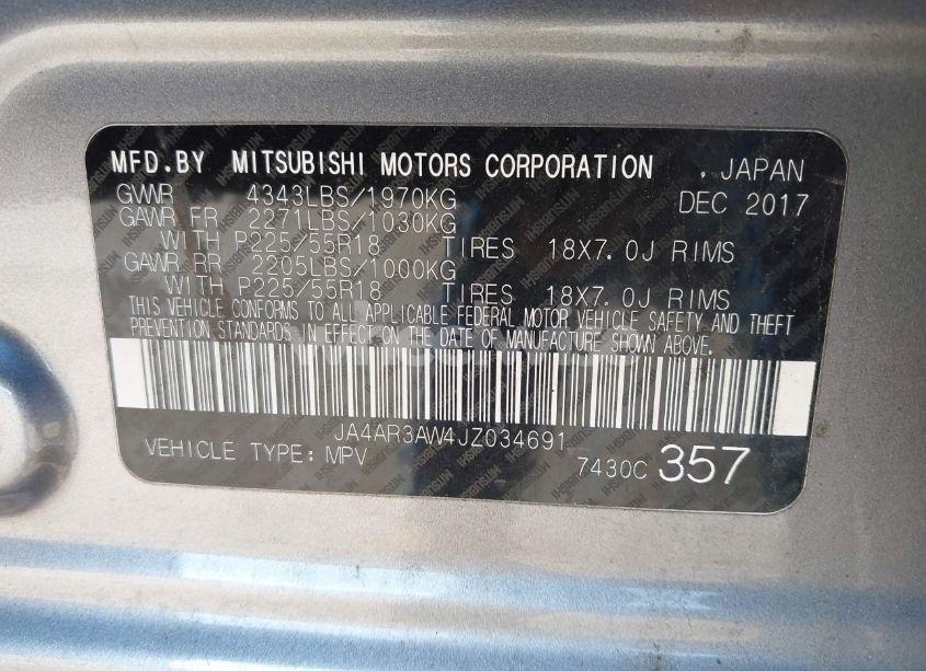 Photo 9 of 2018 Mitsubishi Outlander SPORT 2.4 SE (VIN JA4AR3AW4JZ034691)