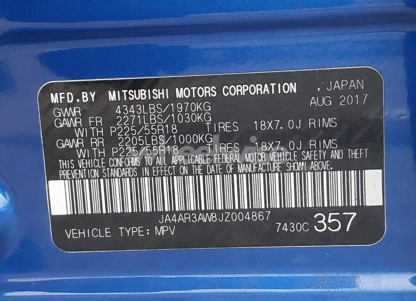 Photo 9 of 2018 Mitsubishi Outlander SPORT 2.4 SE (VIN JA4AR3AW8JZ004867)